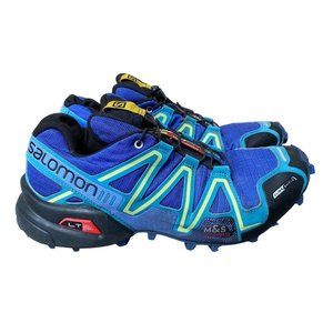 Salomon Speedcross 3 Trail Running Shoes Women's Sz 8 Hiking Blue Green